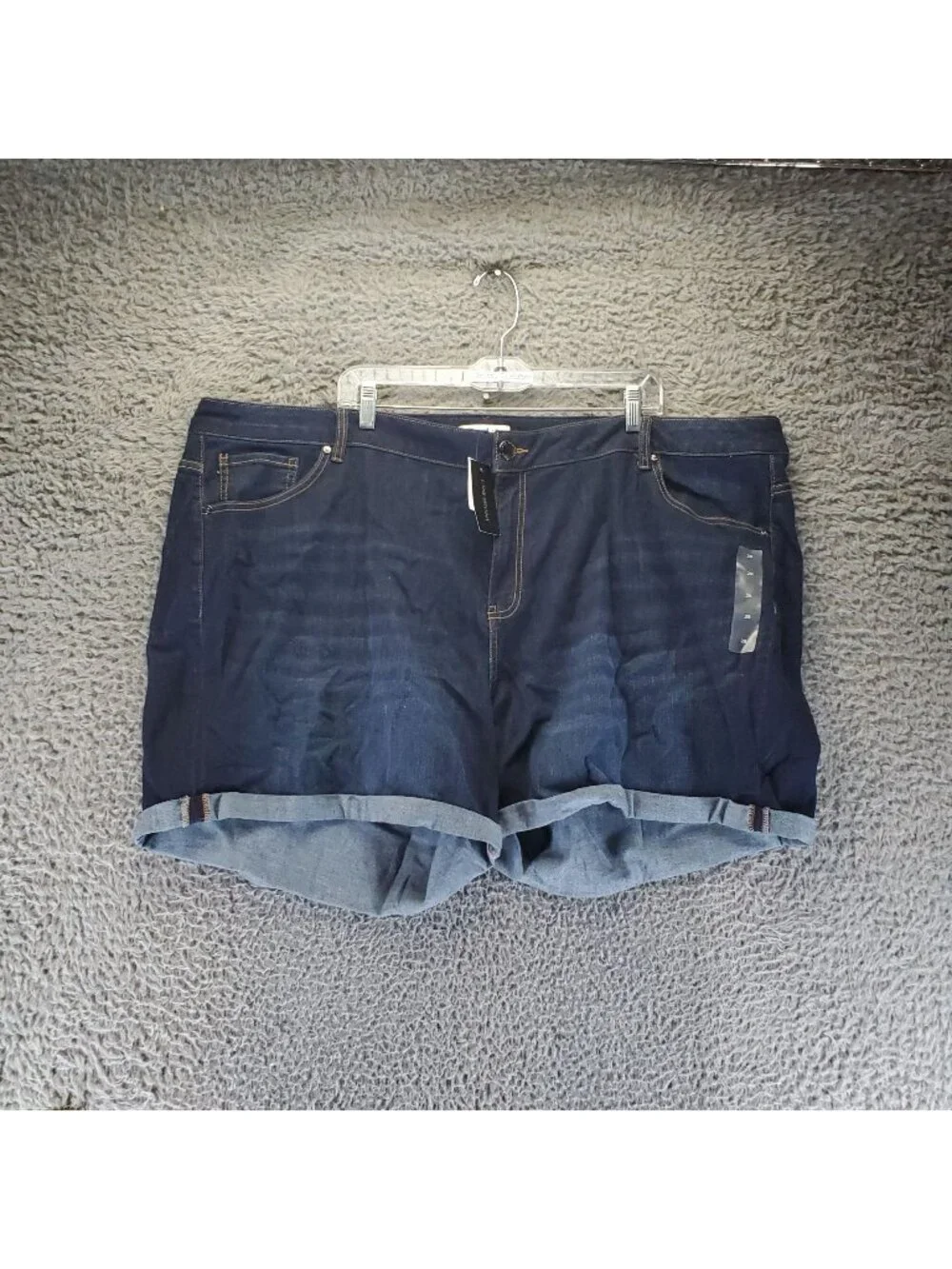 Lane Bryant Shorts Womens Size 28 Plus Blue Stretch Girlfriend Jorts *NWT*